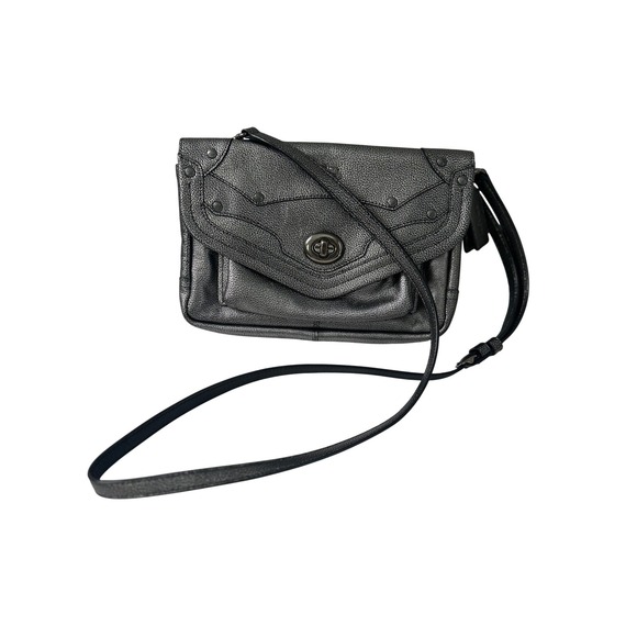 COACH Rhyder Crossbody Bag Metallic Pewter Pebbled Leather 34232 - Picture 3 of 12